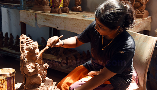 Ganesha idol making